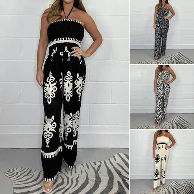 Sheila - Lace-up Suspender Jumpsuit