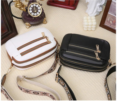 Violet - Refined Leather Shoulder Bag