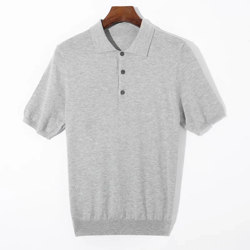 Lorenzi - Silk and Wool Polo Shirt