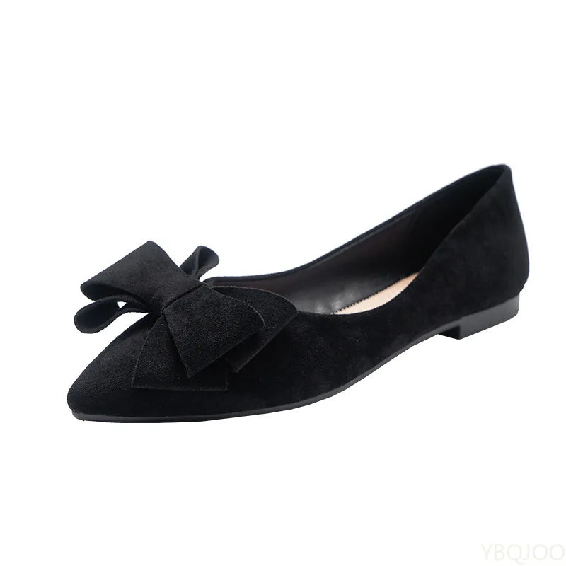 Coralie - ELEGANT FLATS WITH BUTTERFLY KNOT DETAIL