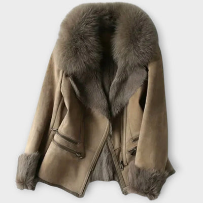 Leonora - Shearling Jacket with Fur Collar