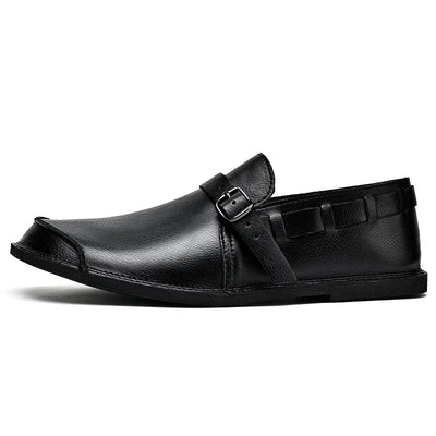 Lorenzo - Vitale Buckled Leather Loafers