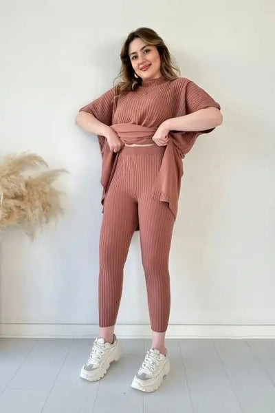 Monica - Stretch Knitted Two-piece Set