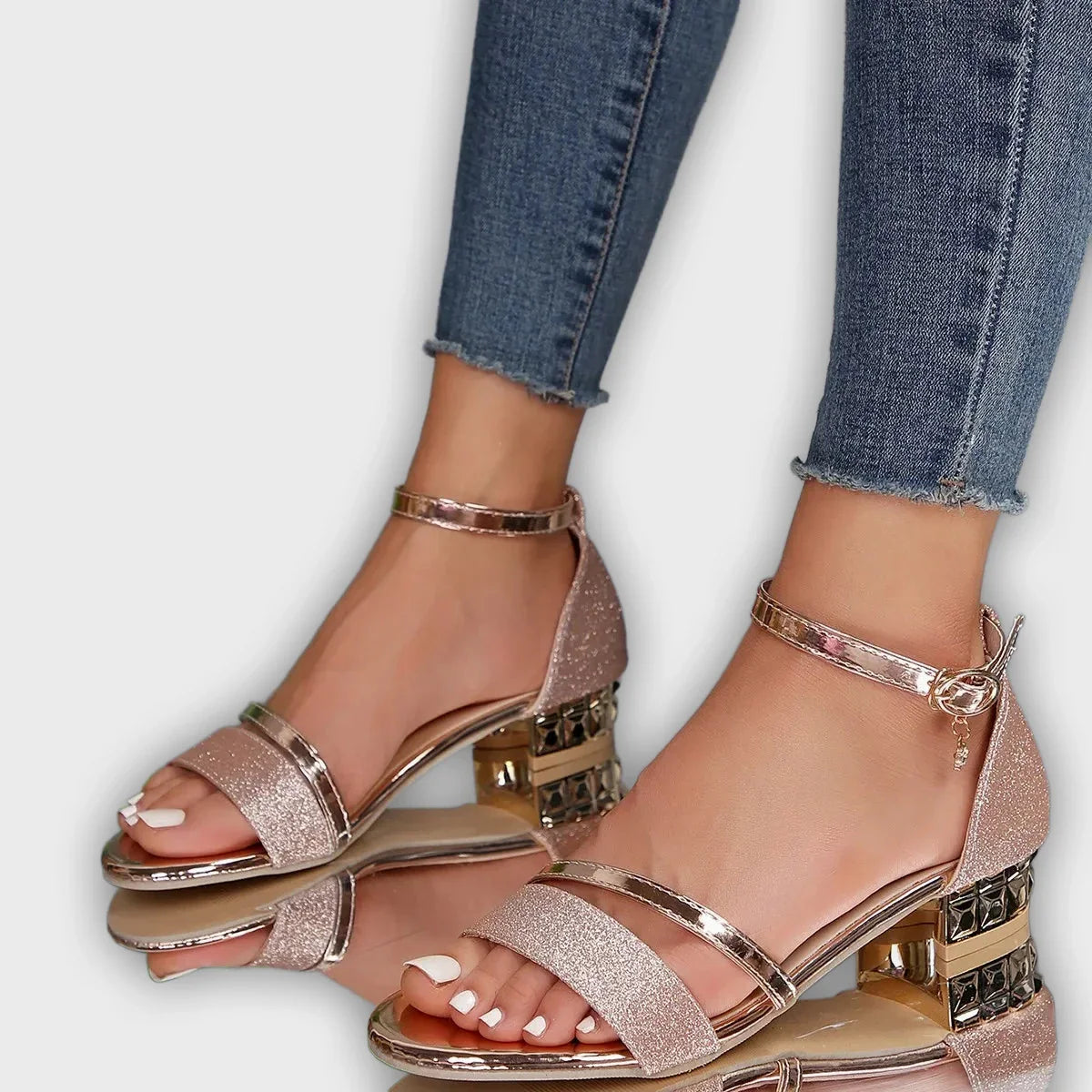 Zoey - Open Toe Ankle Strap Sandals