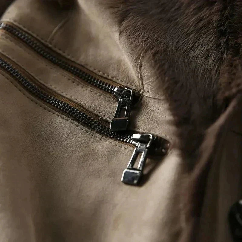 Leonora - Shearling Jacket with Fur Collar