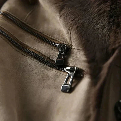 Leonora - Shearling Jacket with Fur Collar