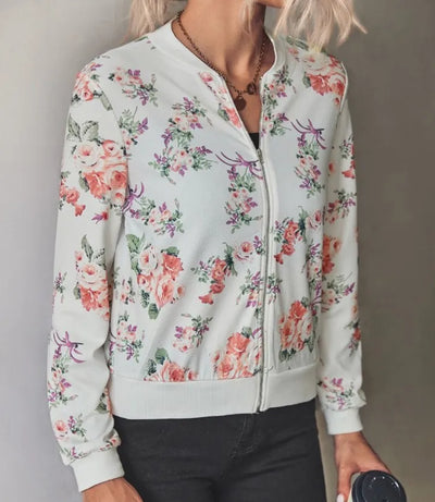 Hazel - Bomber jacket with trendy floral print