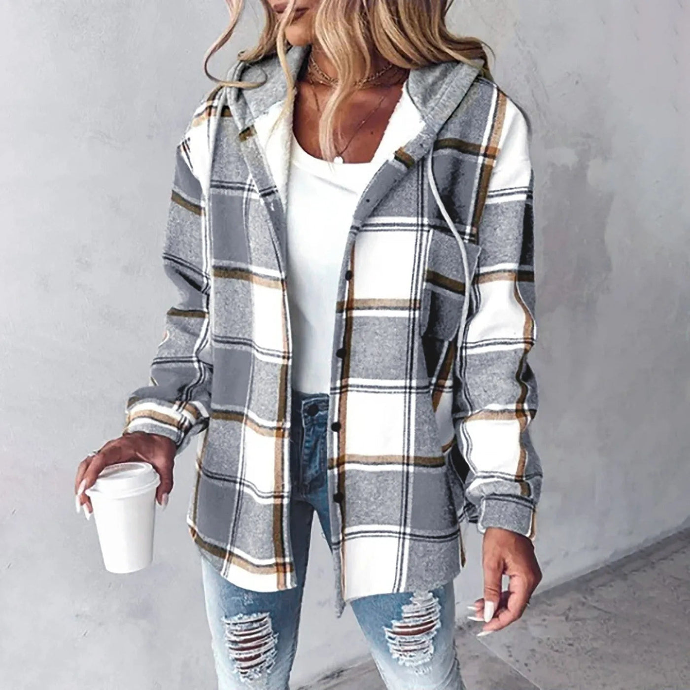 Bella - Stylish plaided jacket