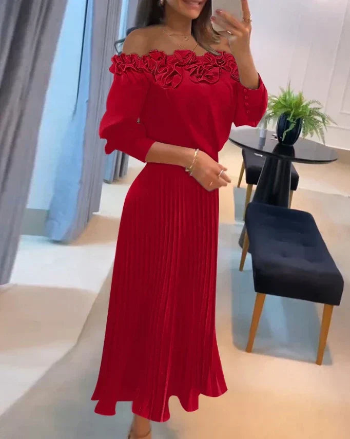 Aria™ - Flowing Off-Shoulder Maxi Dress