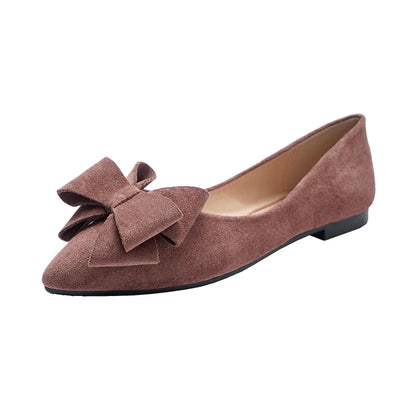 Coralie - ELEGANT FLATS WITH BUTTERFLY KNOT DETAIL