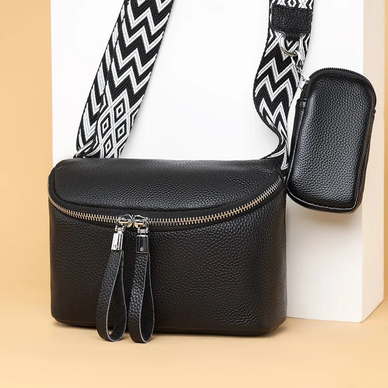 Nina - Refined Leather Shoulder Bag