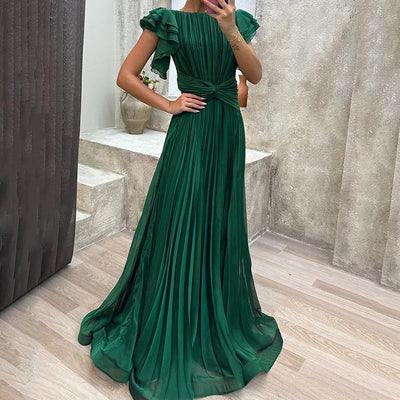 Queniva - ELEGANT PLEATED EVENING DRESS