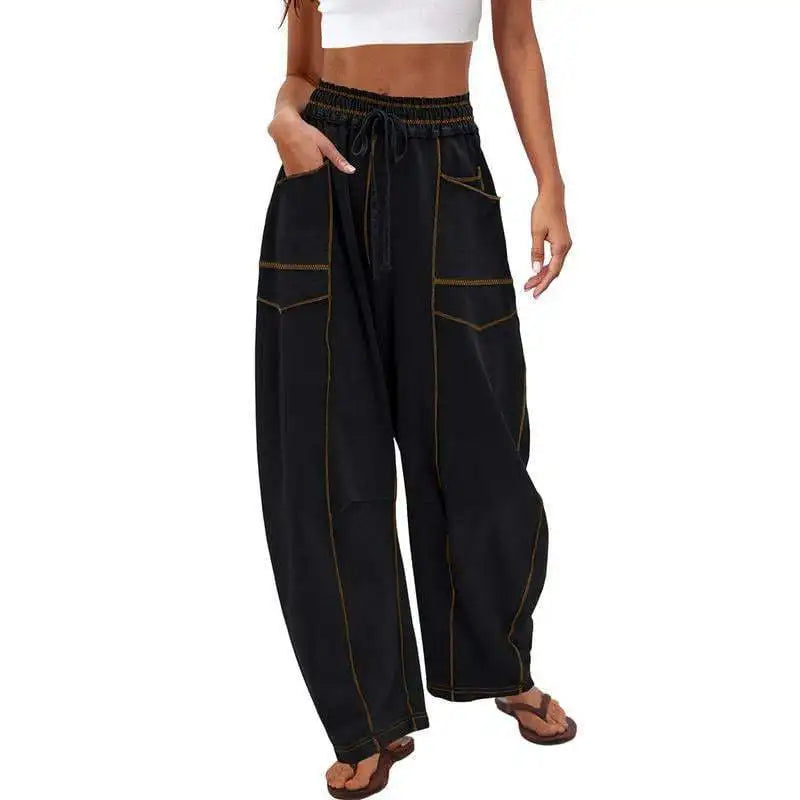 Orlaina - Relaxed Fit Wide Leg Pants