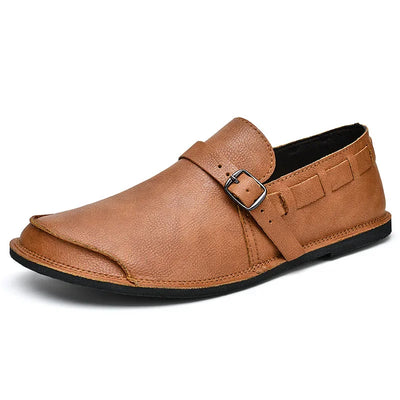 Lorenzo - Vitale Buckled Leather Loafers