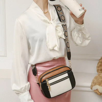 Violet - Refined Leather Shoulder Bag