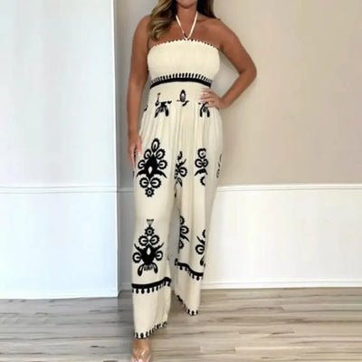 Sheila - Lace-up Suspender Jumpsuit