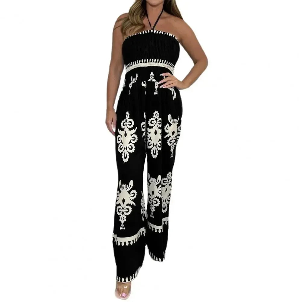 Sheila - Lace-up Suspender Jumpsuit