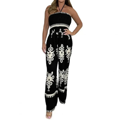Sheila - Lace-up Suspender Jumpsuit