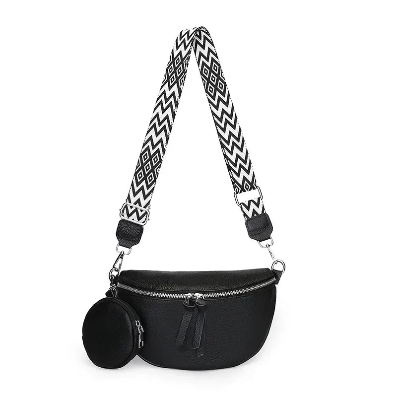 Hayley - Refined Leather Shoulder Bag
