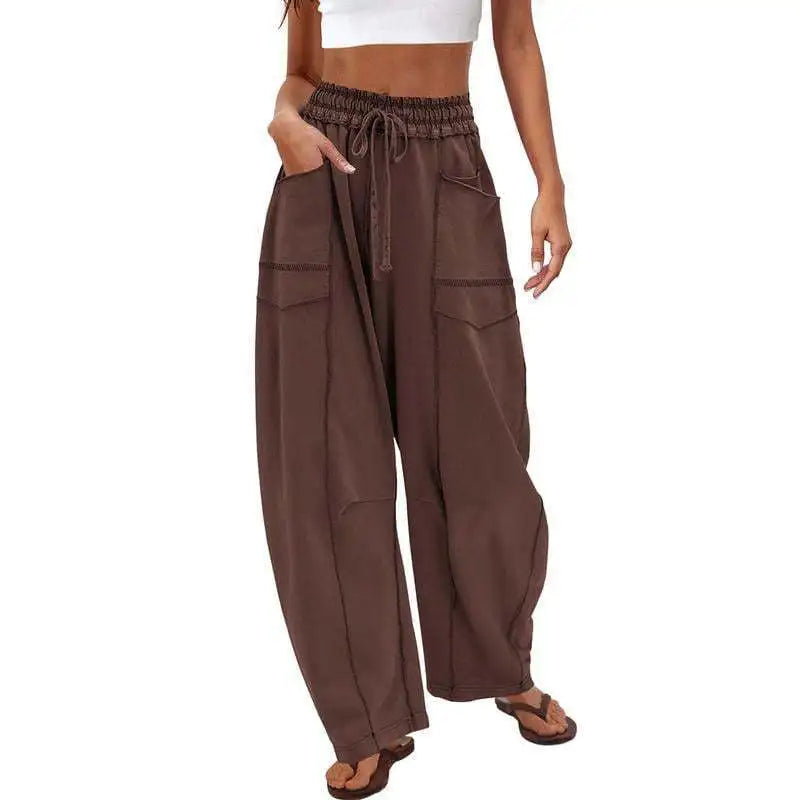 Orlaina - Relaxed Fit Wide Leg Pants