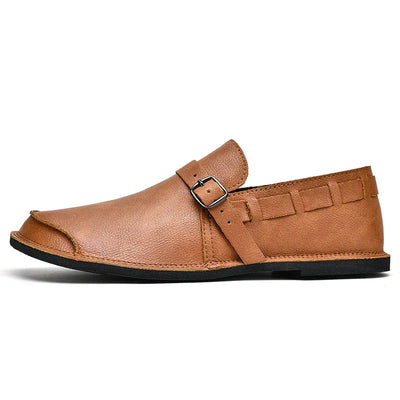 Lorenzo - Vitale Buckled Leather Loafers