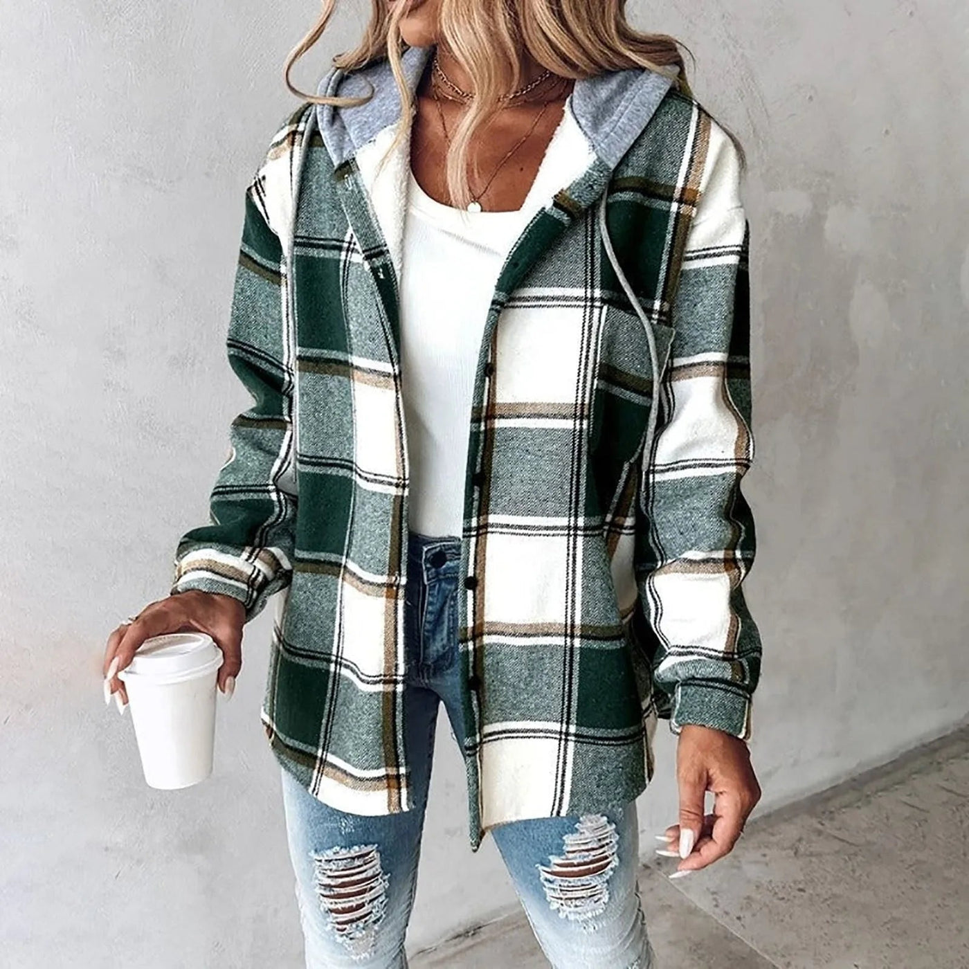 Bella - Stylish plaided jacket