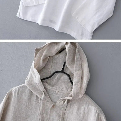 VIVA LINEN HOODIE