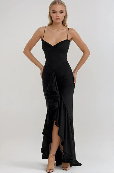 Clarissa™ - Yellow Mesh Maxi Dress