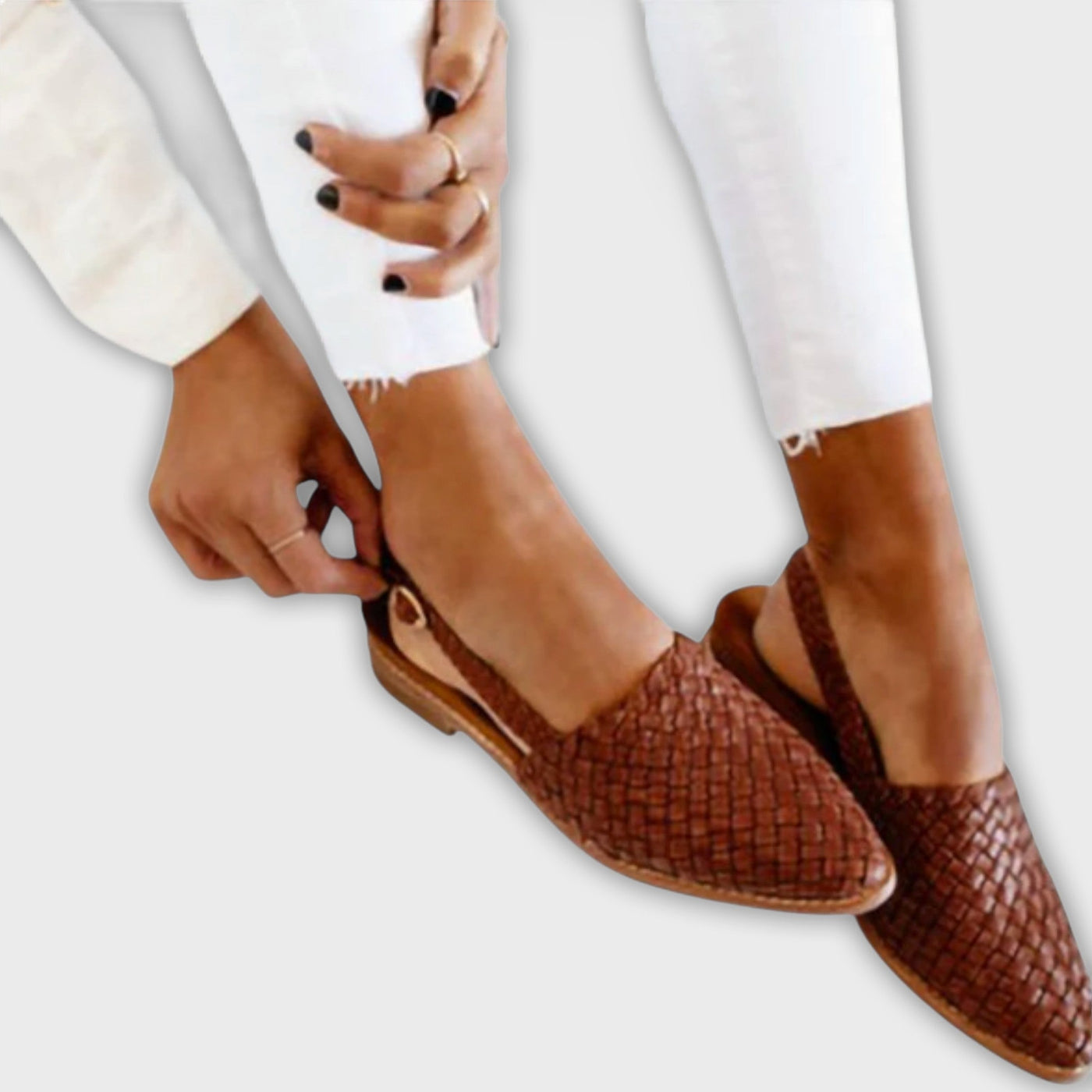 Rosenwyn - Slip-On Buckle Flat Sandals for Effortless Style and Comfort