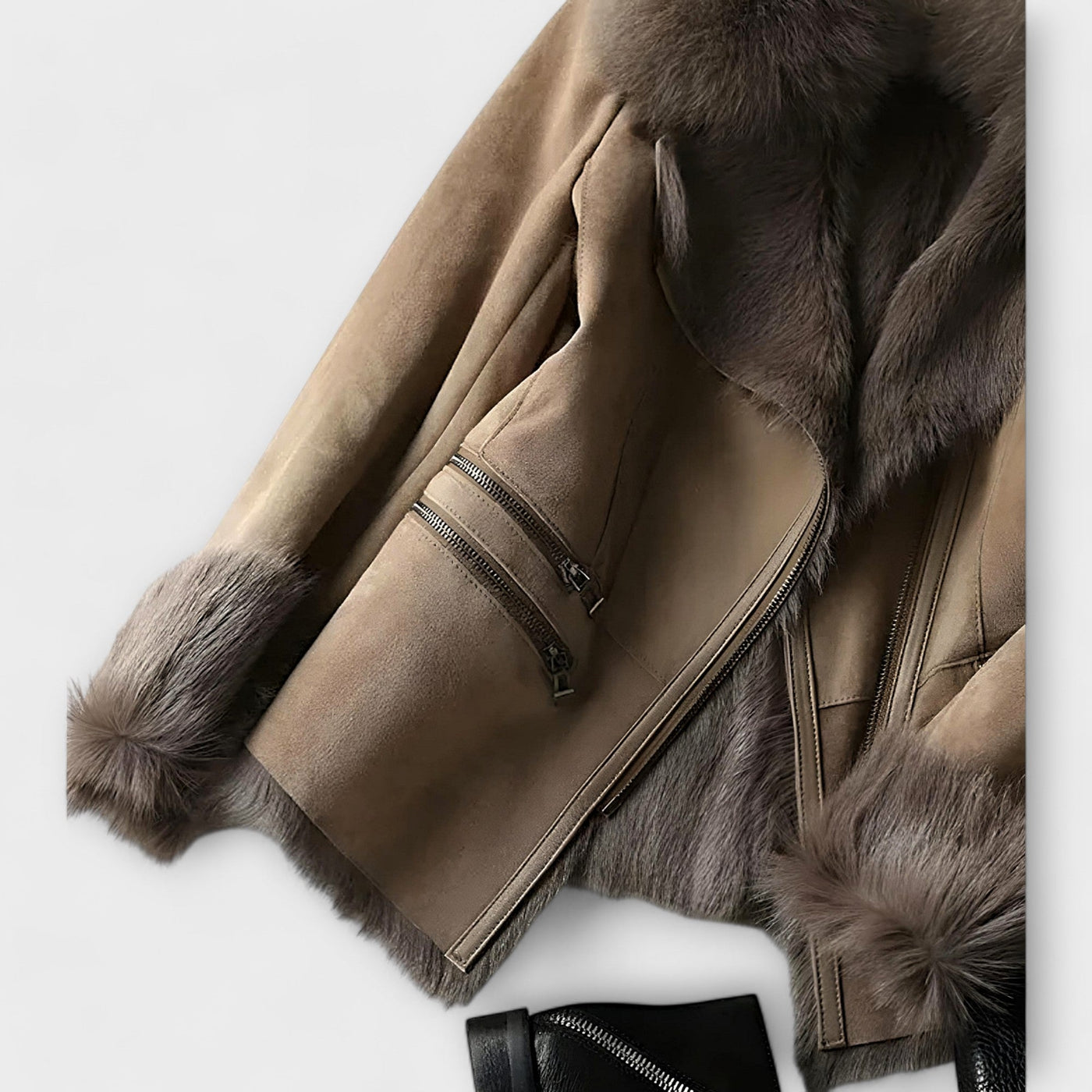 Leonora - Shearling Jacket with Fur Collar