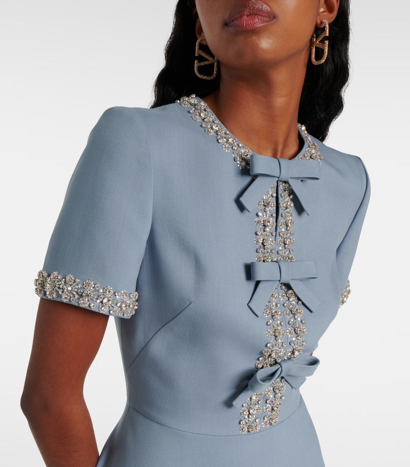 Raffaella™ - Flared Dress with Bows and Beads