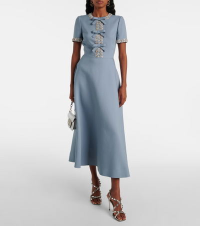 Raffaella™ - Flared Dress with Bows and Beads