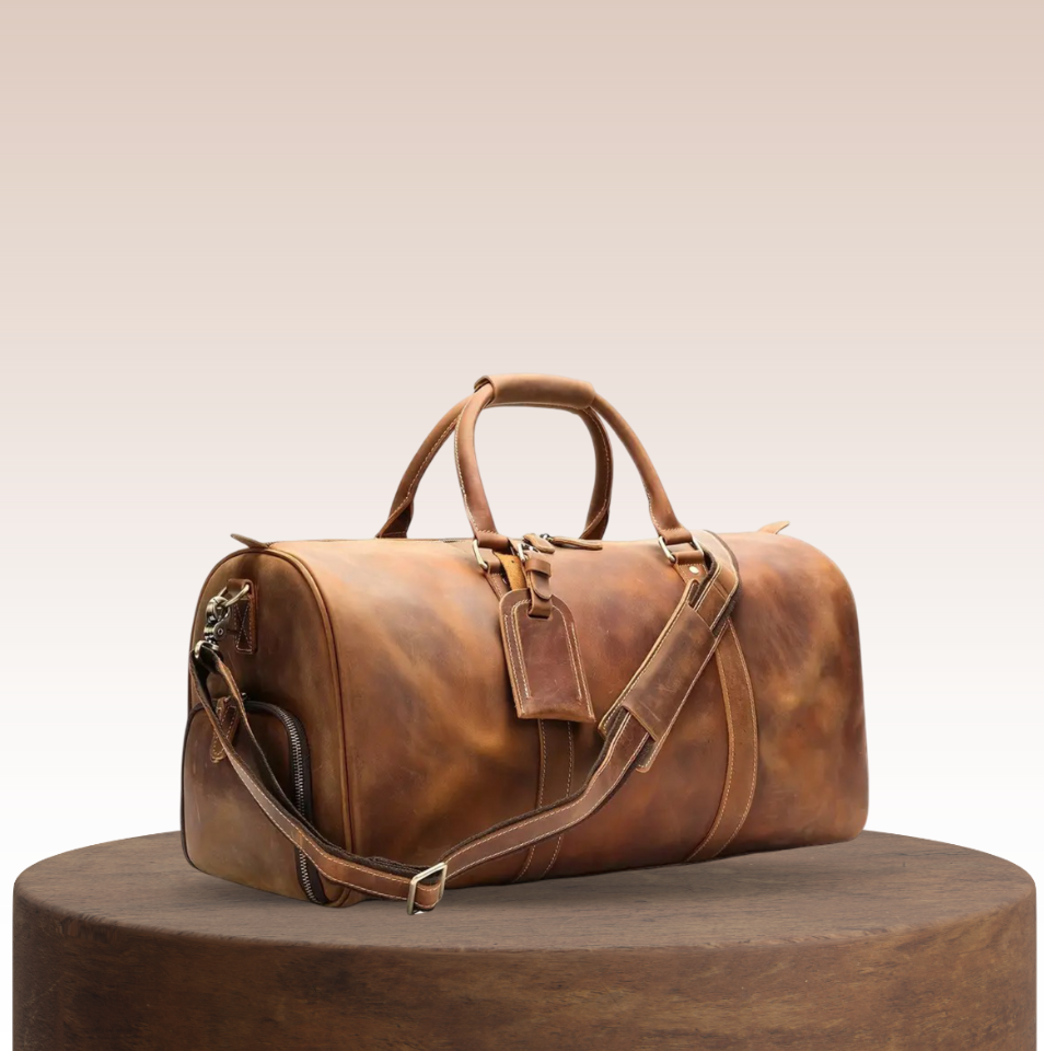 Arden - Classic Leather Duffel Tote
