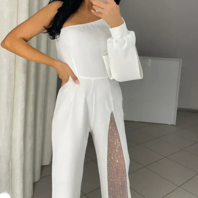 Heather - Glittering Off-shoulder One Piece