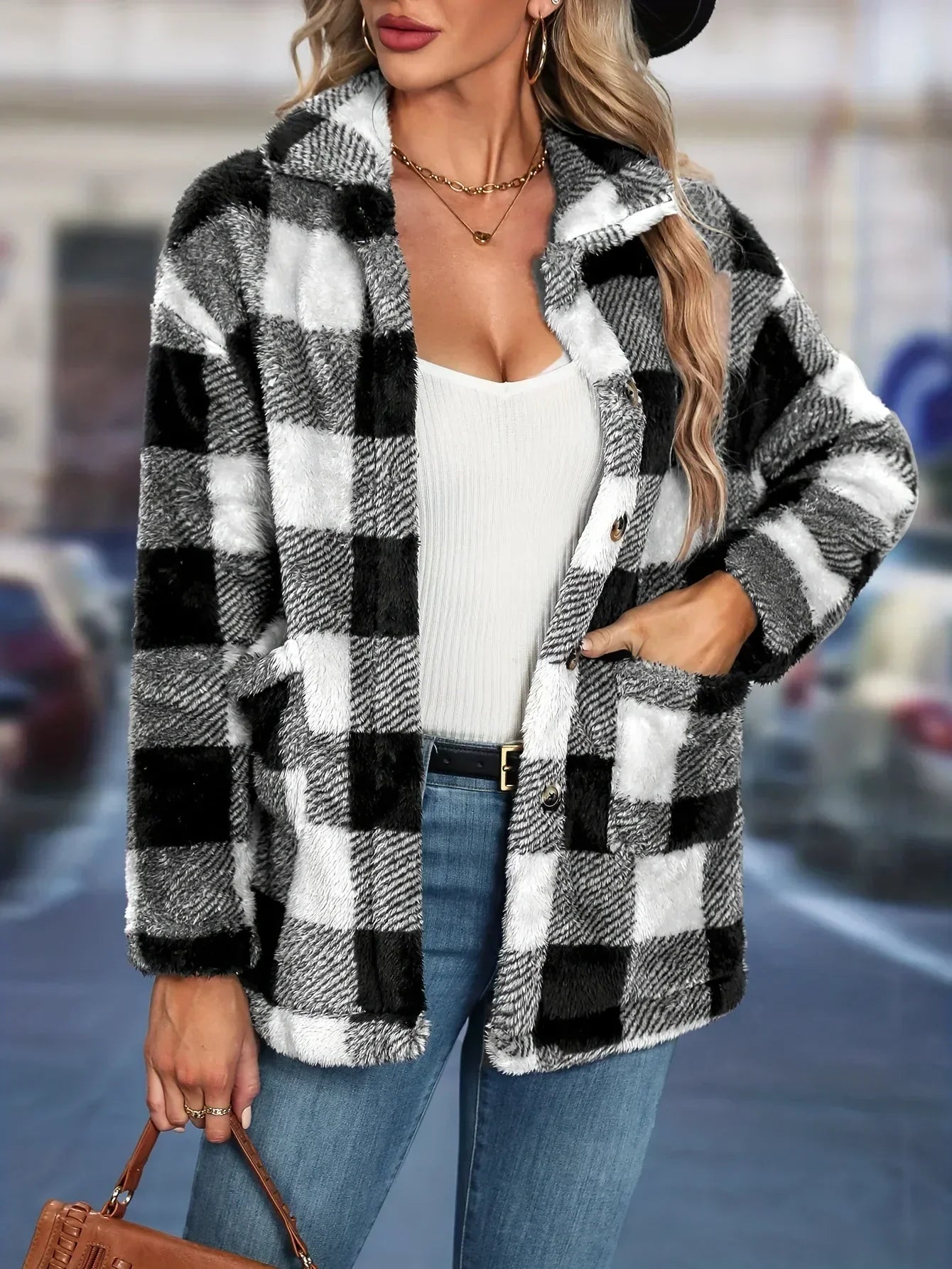 Carla - Casual Checked Jacket