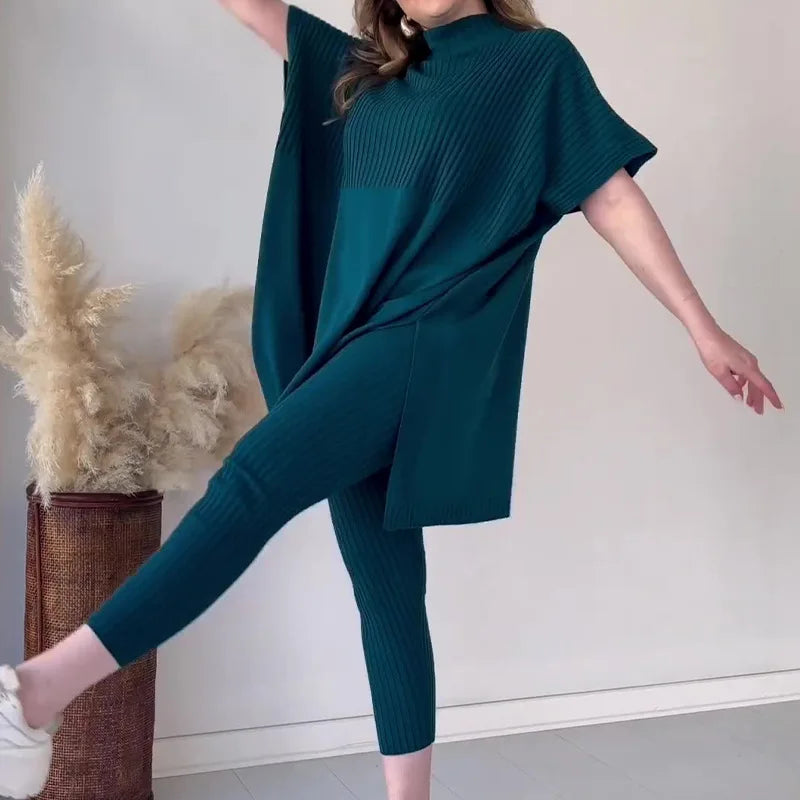 Monica - Stretch Knitted Two-piece Set