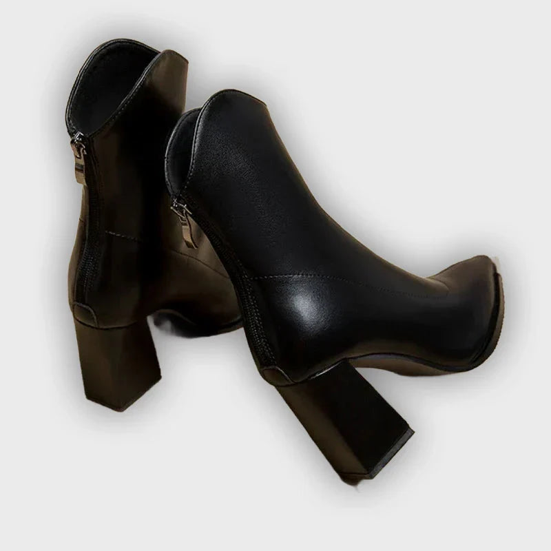 Aliyah - Stylish Women's Leather Comfort Heels