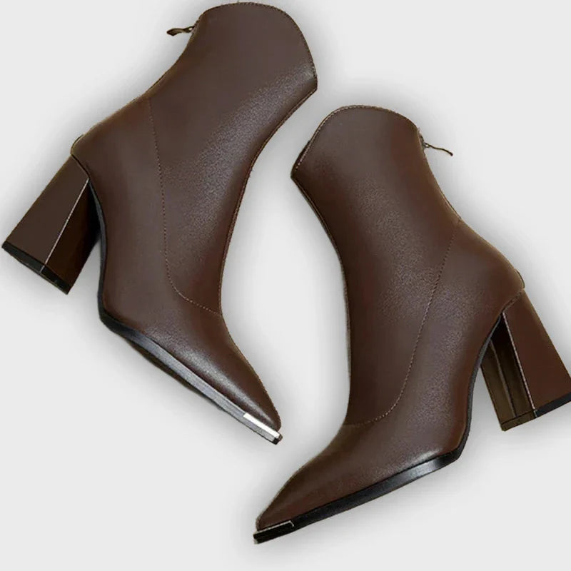 Aliyah - Stylish Women's Leather Comfort Heels