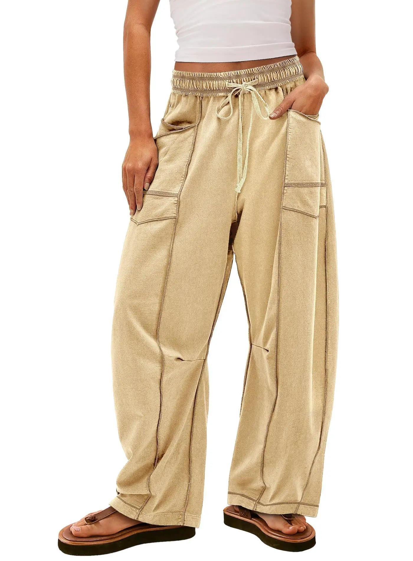 Orlaina - Relaxed Fit Wide Leg Pants