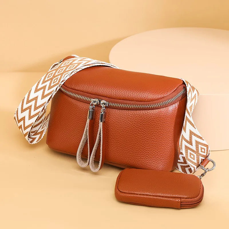 Nina - Refined Leather Shoulder Bag