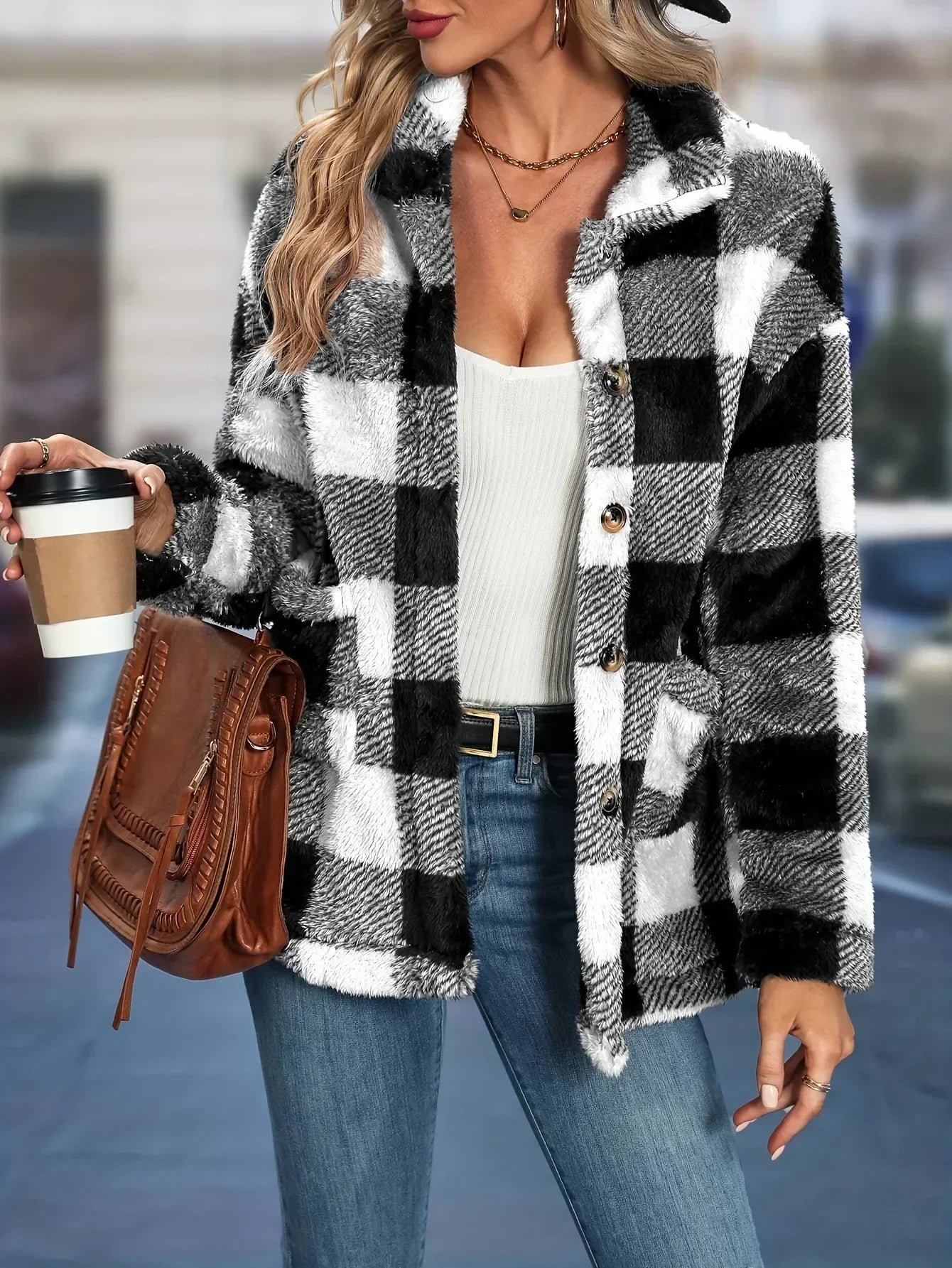 Carla - Casual Checked Jacket