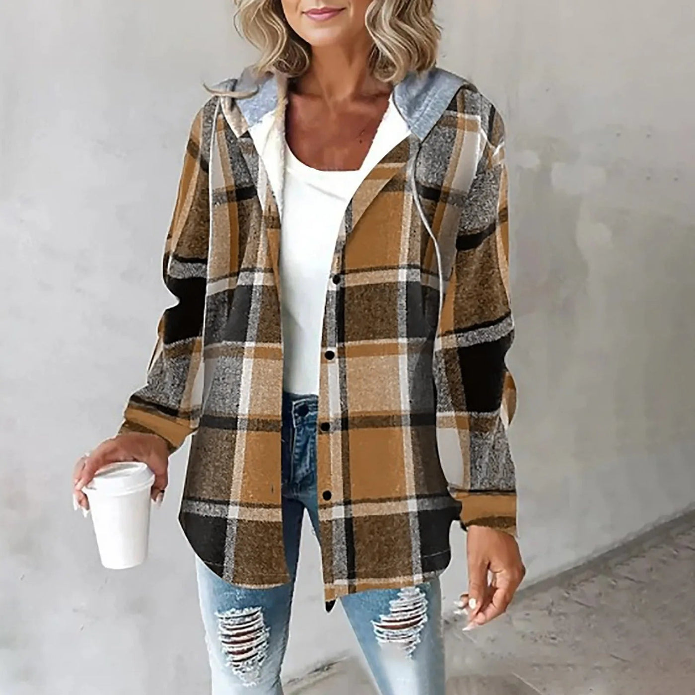Bella - Stylish plaided jacket