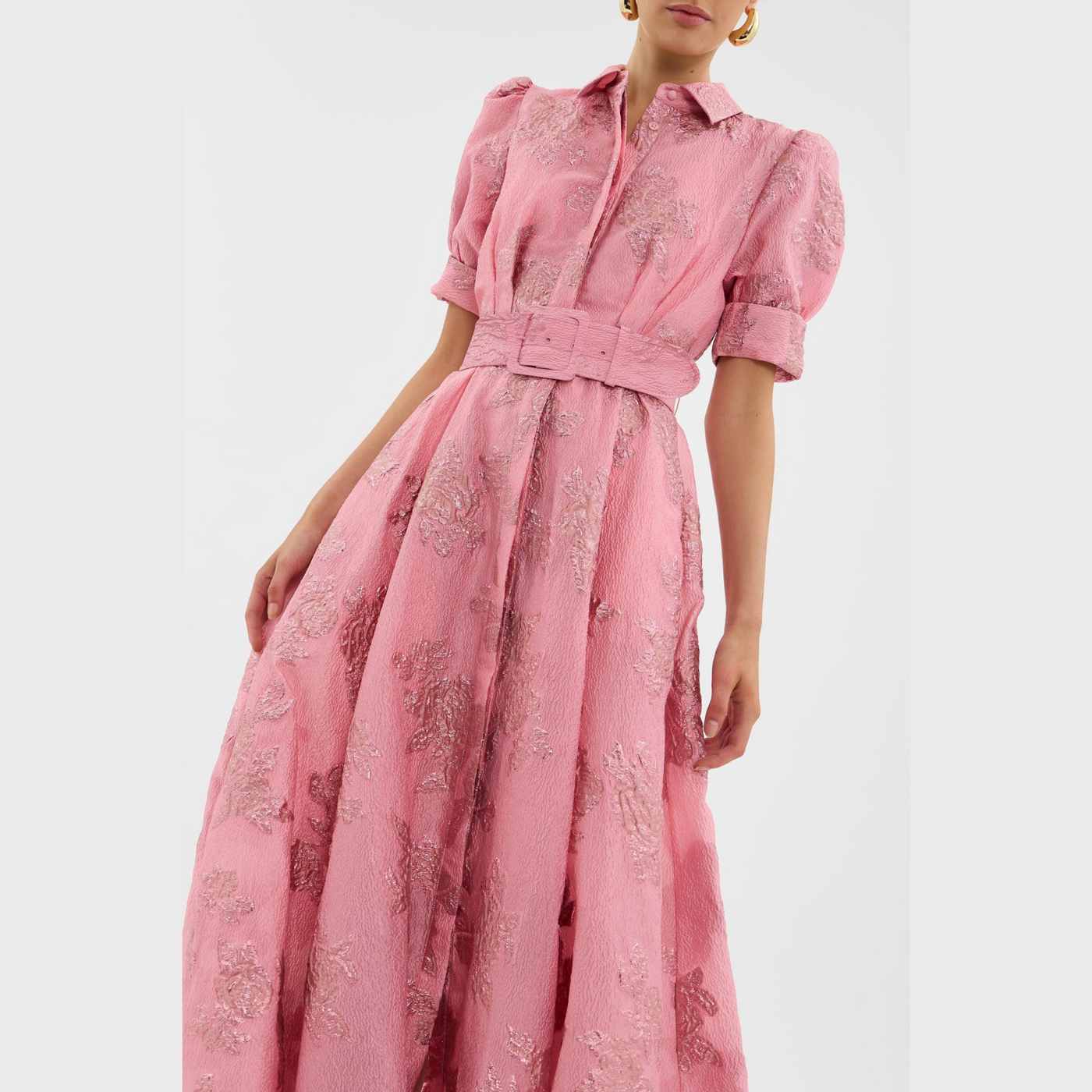 Beatrice™ - Pink Dress with Balloon Sleeves