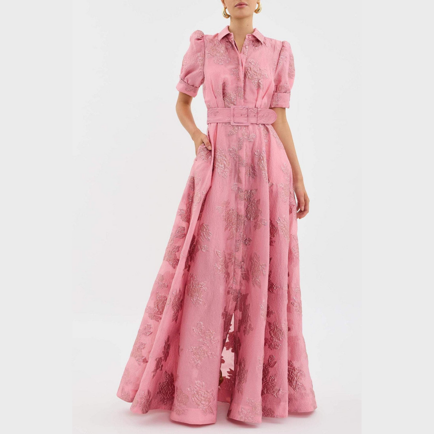 Beatrice™ - Pink Dress with Balloon Sleeves