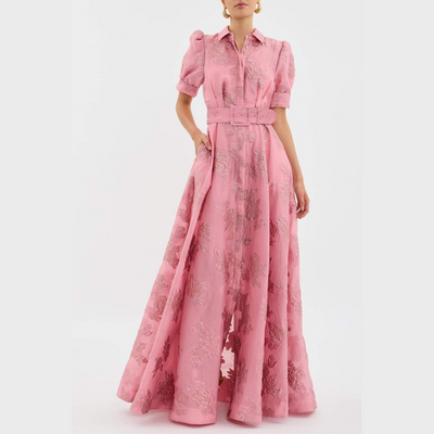 Beatrice™ - Pink Dress with Balloon Sleeves