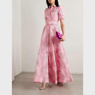 Beatrice™ - Pink Dress with Balloon Sleeves