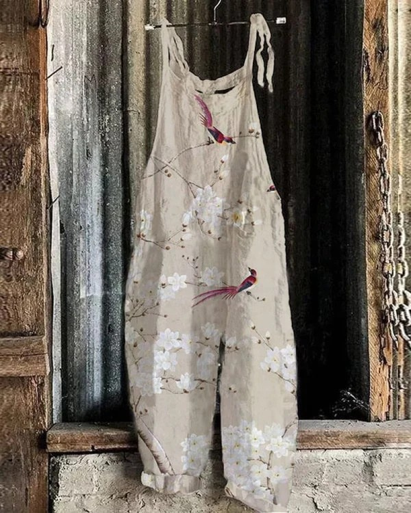 Solea - Lightweight handmade jumpsuit with spring print
