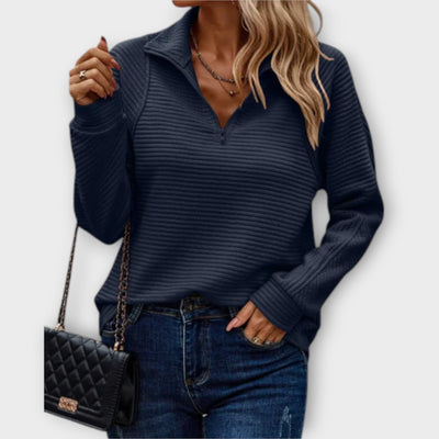 Laurel - ELEGANT SWEATER WITH ZIPPER DETAIL