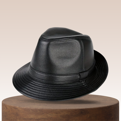 Timothy - Classic Leather Fedora Hat