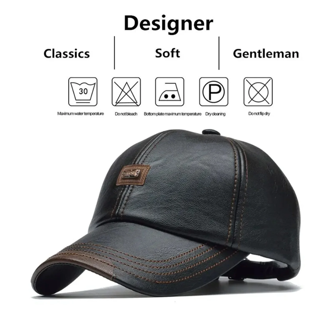 Daniel - Classic Leather-Style Baseball Cap for Men